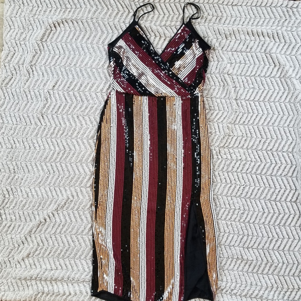 AQUA exclusive sequence dress